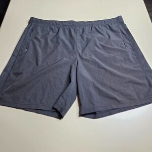 Avia Shorts Men XL Black Mesh Athletic Training Gym Zipper Pockets Elastic Waist